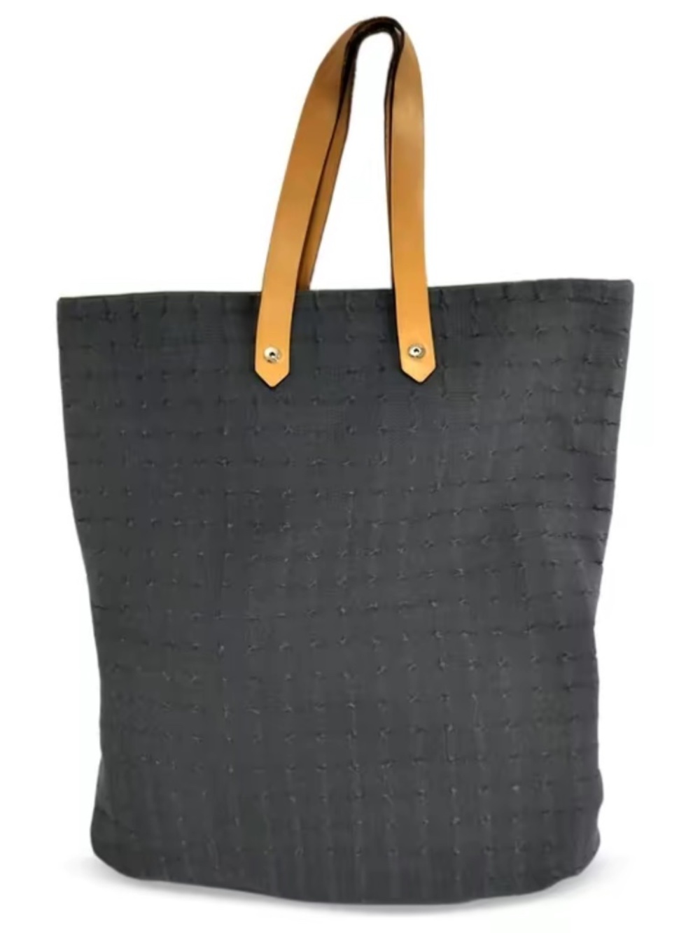 Hermes Ahmedabad Kabadu Poche tote grey with leather handles vintage